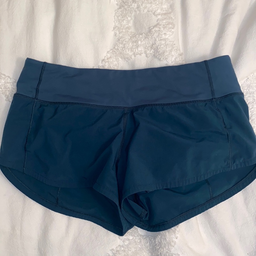 Lululemon 4” Speed Up Shorts in dark green | SIZE 4
